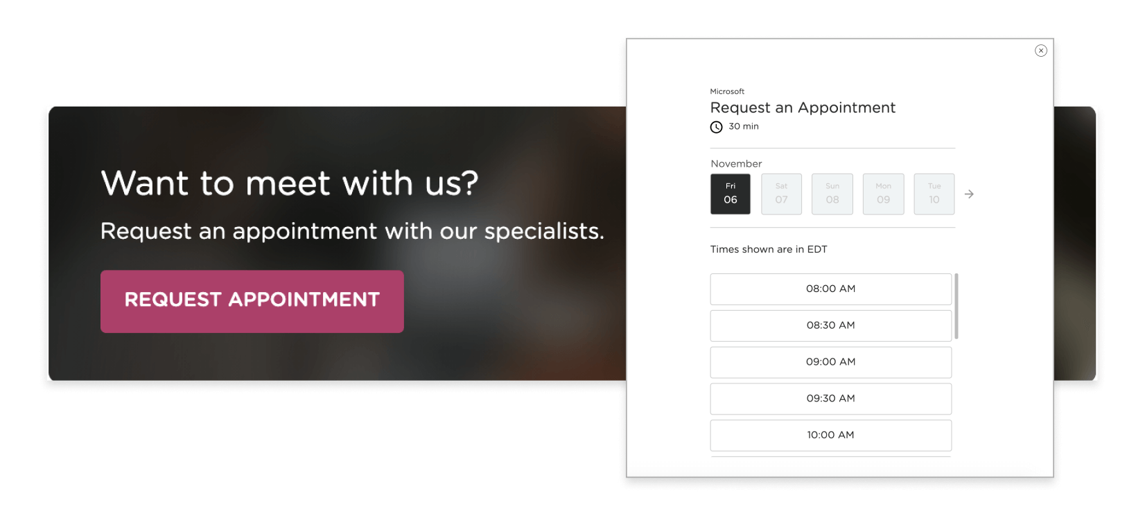 A Way for Attendees to Schedule Appointments with Sponsors