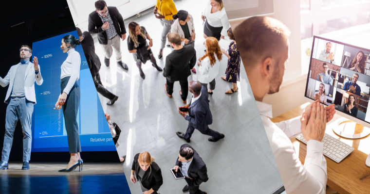 virtual vs hybrid pharma events